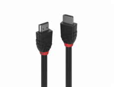 Lindy Black Line - Standard - HDMI kabel - HDMI samec na HDMI samec - 7,5 m - trojitá izolace - černá - kulatá, podporuje 4K 30 Hz (4096 x 2160)