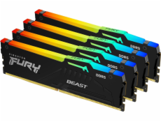 DDR5 Fury Beast RGB paměť 128GB (4*32GB)/5200 CL40 černá