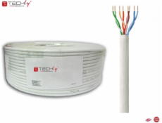 Techly TechlyPro Instalační kabel U/UTP Cat6 4x2 pramenný 100% měď 100m šedý