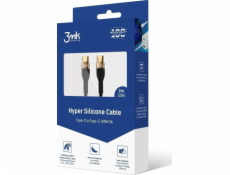 3mk datový kabel Hyper Silicone USB-C -> USB-C (PD), 100W 5A, 2 m, černá