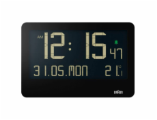 Braun BC 14   schwarz Quarz Wanduhr digital