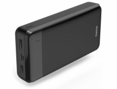 HAMA powerbanka Eco Power 20, 20000 mAh, 2 A, 2 výstupy: 2x USB-A, vstup micro USB/USB-C, černá