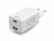 HAMA set: rychlá USB nabíječka USB-C PD/QC, USB-A, 32 W + kabel USB C-C 1 m