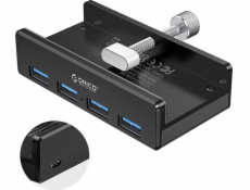 Orico ORICO ACTIVE DESKTOP USB HUB, 4XUSB-A 3.0, 5GBPS, ČERNÝ, HLINÍK