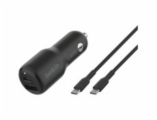 Belkin BOOST Charge 42W Dual Car Charger PD/PPS Tech. CCB005btBK