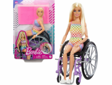 Panenka Barbie Mattel Panenka Barbie Fashonistas na invalidním vozíku Kostkovaný obleček HJT13