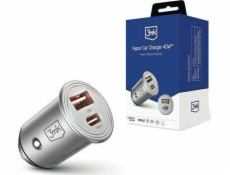 3mk adaptér CL Hyper Car 45W, 1x USB + 1x USB-C (PD)