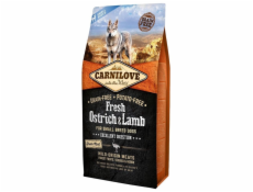 Carnilove Dog Fresh Ostrich & Lamb for small breed 6kg granule pro psy