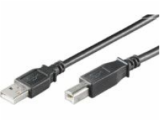 Kabel MICRO_CONNEC USB TypeA M, USB TypeB M, 1,8m, černý