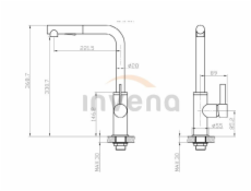 Kuchyňská baterie Invena Preto BZ-48-W04-L, černá