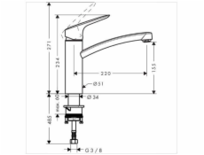 Kuchyňská baterie Hansgrohe Logis 718320