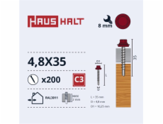 SAVISR 4.8X35 MED+EPDM RAL3011 (200-12)