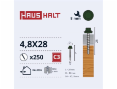 SAVISR 4.8X28 MED+EPDM RAL6020 (250-8)