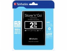 VERBATIM HDD/ Store  n  Go/ 2TB/ Externí 2,5 / USB 3.0/ černý