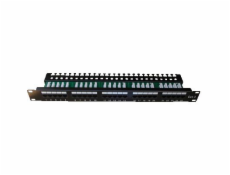 DATACOM Patch panel ISDN 25p.1U Integrovaný  BLACK, 19 