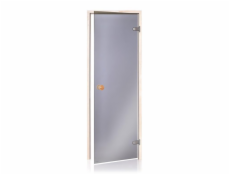 Saunové dveře FLAMMIFERA 70x190 cm šedé, osika