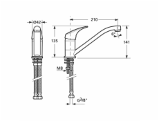 Kuchyňská baterie Jika Talas H3511N10042301