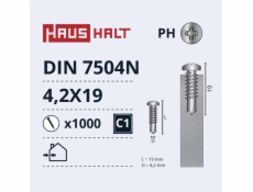 Samořezné šrouby, DIN7504N, 4,2×19 mm, 1000 ks.