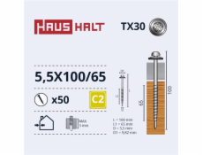 Samořezné šrouby Haushalt, DIN 7504N, 5,5 x 100/65 mm, 50 ks.