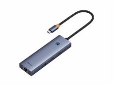 Baseus hub Ultra Joy USB 6v1 (USB-C/1xHDMI4K30Hz/3xUSB 3.0/1xPD/RJ45) šedý