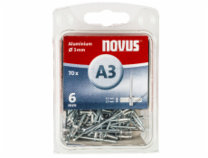 NOVUS Rivets A 3 X 6 ALU 70pc