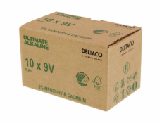 DELTACO ULTIMATE, Batéria alkalická 9V 6LR61 10ks