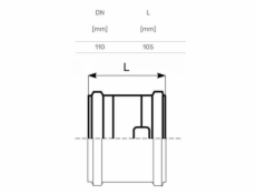Opravná spojka na venkovní kanalizaci Magnaplast, O 110 mm