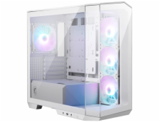 MSI skříň MAG PANO M100R PZ White/ bez zdroje/ levé a přední sklo/ 4x 120 mm A-RGB fan/ 1x USB-C/ 1x USB3.2/ bílá