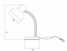 Stolní lampa OKKO JURA XYT314GY, 40 W, E27