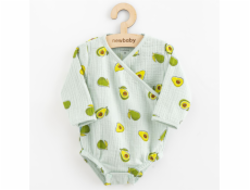 Kojenecké mušelínové body s bočním zavazováním New Baby Avocado Vel.86 (12-18m)