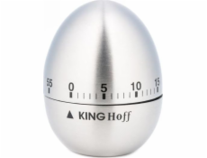 KingHoff mechanický časovač stříbrný (KH-3131)