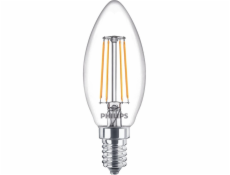 LED lampa Philips Fil, B35, 4,3W, E14, 2700K, 470lm, transparentní