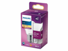 LED žárovka PHILIPS, P45, E27, 6,5 W, 806 lm, 2700 K