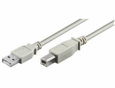 Kabel MICRO_CONNEC USB TypeA M, USB TypeB M, 1,8m, bílý