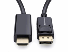 Kabel MICRO_CONNEC HDMI M, Dipslay port M, 2m, černý