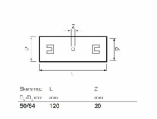 Drenažo vamzdžiu jungiamoji mova Wavin, O 50 mm