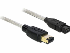 Delock Firewire 9-pin - Firewire 6-pin, 1m, transparentný (82595)