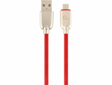 Gembird USB-A - microUSB USB kábel 1 m červený (CC-USB2R-AMmBM-1M-R)