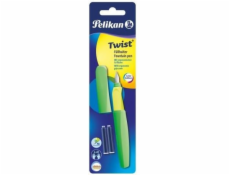 Pelikan Twist P457 M plniace pero Neon zelené + 2 náplne