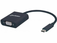 Manhattan USB-C – VGA USB adaptér čierny (151771)