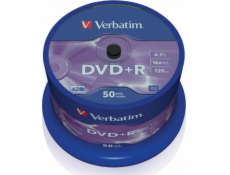 Verbatim DVD+R 4,7 GB 16x 50 kusov (43550)