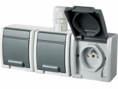 Elektro-Plast AQUANT trojzásuvka w/u 3x2P+Z IP65 (1243-65)