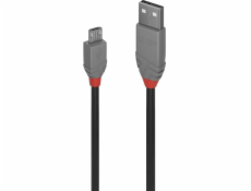 Lindy USB-A - microUSB USB kábel 1 m sivý (36732)