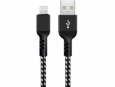 Maclean USB-A – Lightning kábel 1 m čierny (MCE472)