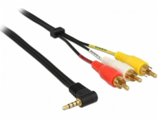 Delock Cable Jack 3,5 mm - RCA (Cinch) x3 1,5 m čierny (84504)