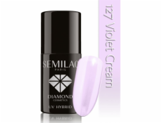 Semilac UV Hybrid hybridný lak 127 Violet Cream 7ml
