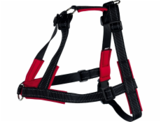 Mäkký postroj pre psov Trixie Lead Walk, čierno-červený, veľkosť SM, 45-70 cm