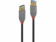 Lindy USB-A - USB-A kábel USB 1 m čierny (36751)