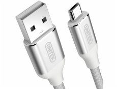 Unitek USB-A - microUSB USB kábel 1 m strieborný (Y-C4026ASL)