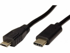 USB kábel USB-C - USB-C čierny